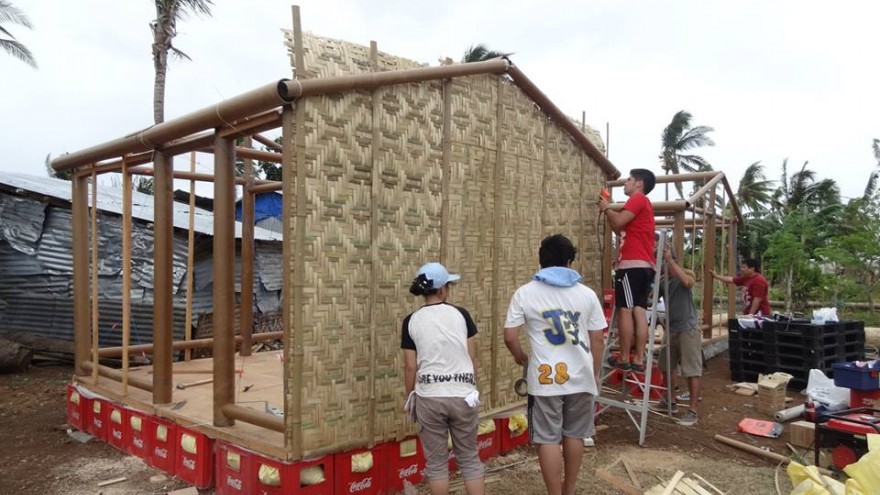 Paper log house by Shigeru Ban. 