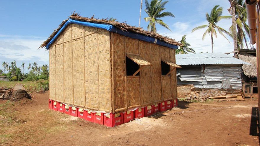 Paper log house by Shigeru Ban. 