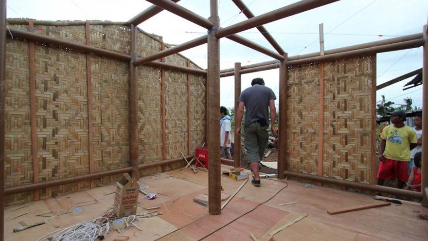 Paper log house by Shigeru Ban. 