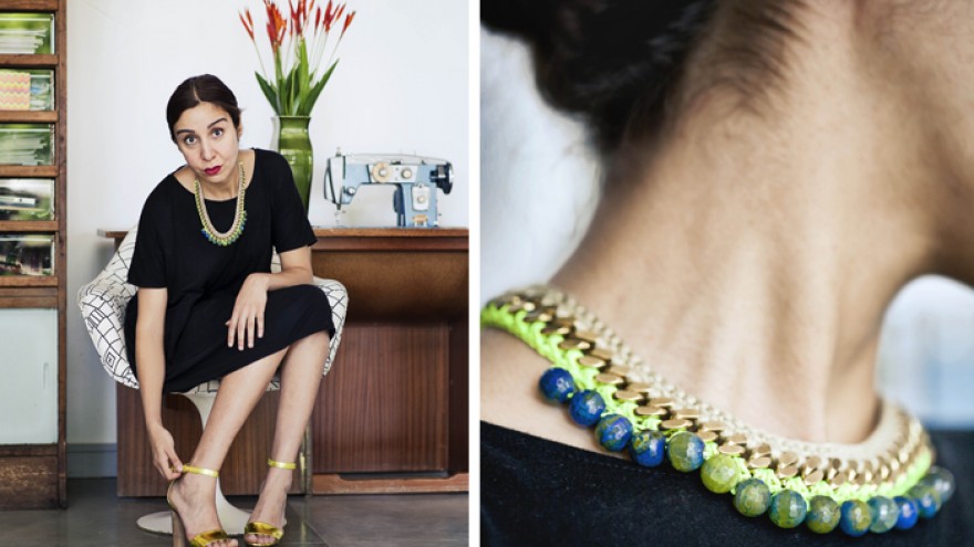 A neckpiece from Henriette Botha's The Fall collection. Image: Henriette Botha.