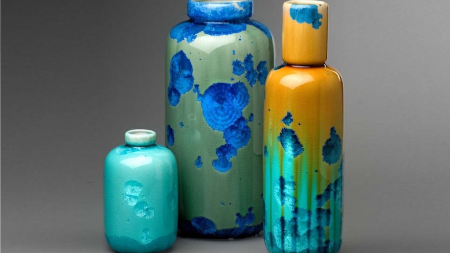 Crystal Jars by Milan Pekar shows his amazing eye for form, technique, and colour.