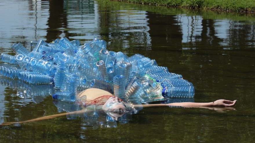 Celeste Theron uses performance art to create water awareness.