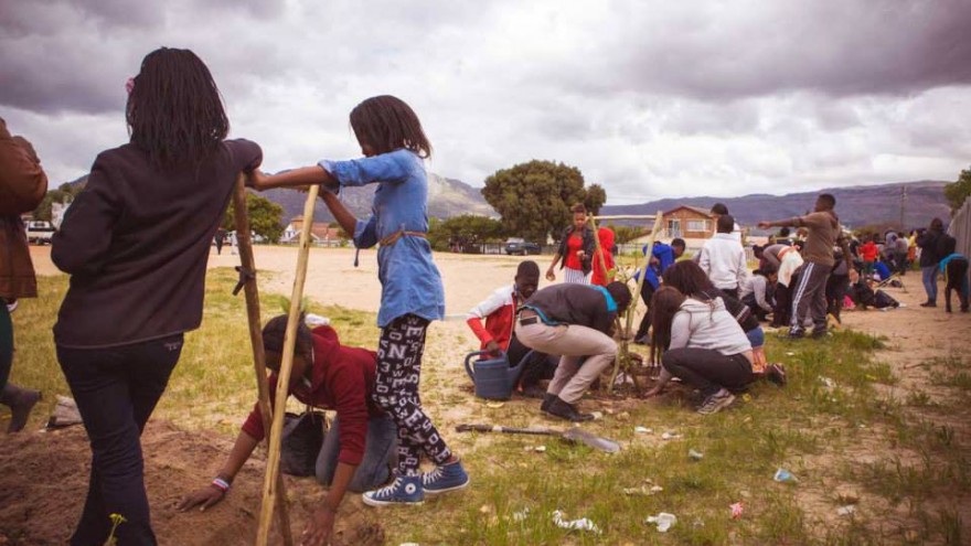 Thomas Wildschutt Primary School in Retreat gets an upgrade thanks to funds raised by Night of a 1000 Drawings 2014.