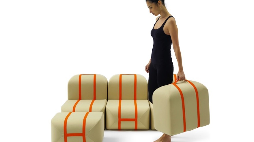 Self-made Seat by Matali Crasset for Campeggi at Salone del Mobile 2015.