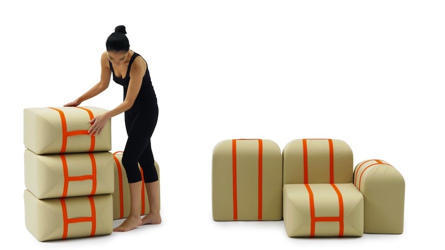 Self-made Seat by Matali Crasset for Campeggi at Salone del Mobile 2015.