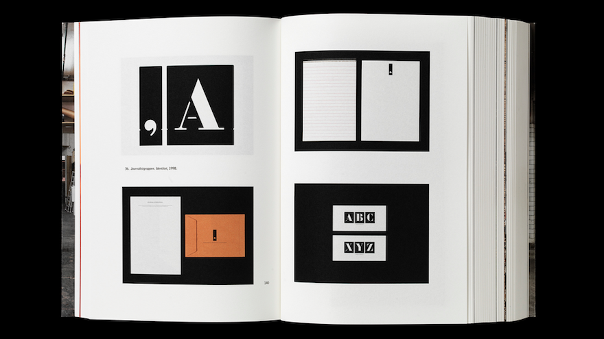 Images from the pages of the book “Grafisk design: Henrik Nygren”, published by Swedish publishing house Orosdi-Back 2014. Presentation of work and memories, 1991–2013.
