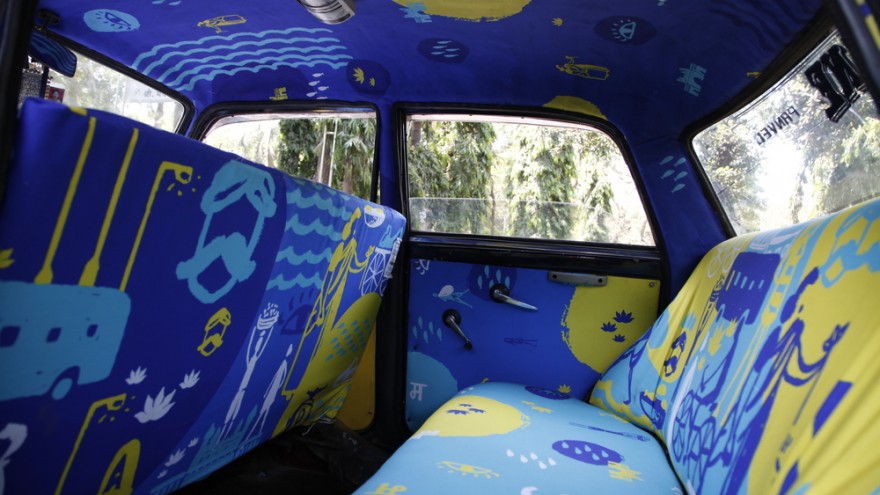 Taxi designed by Tasneem Amiruddin, titled "The Jungle Book". 