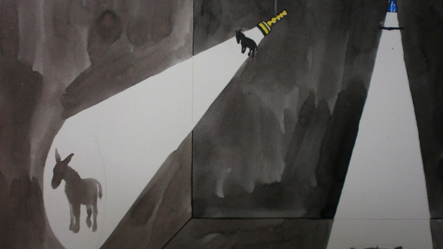 Urban shadows, project by Luzinteruptus illustration by Marta Menacho