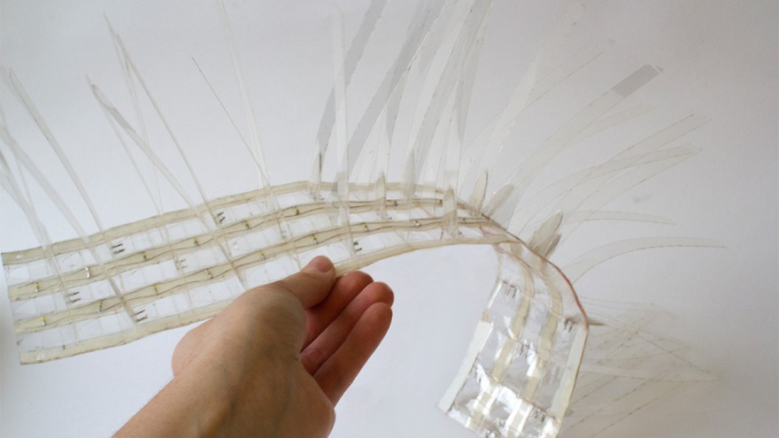Charlotte Slingsby is using plastic strands to generate wind energy. 