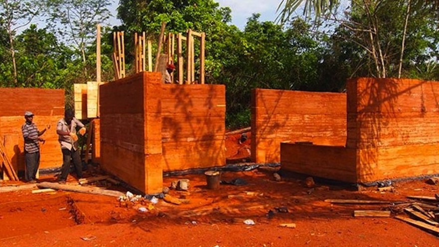 Anna Webster's Nkabom house is the happy union of plastic water sachets and vernacular architecture.