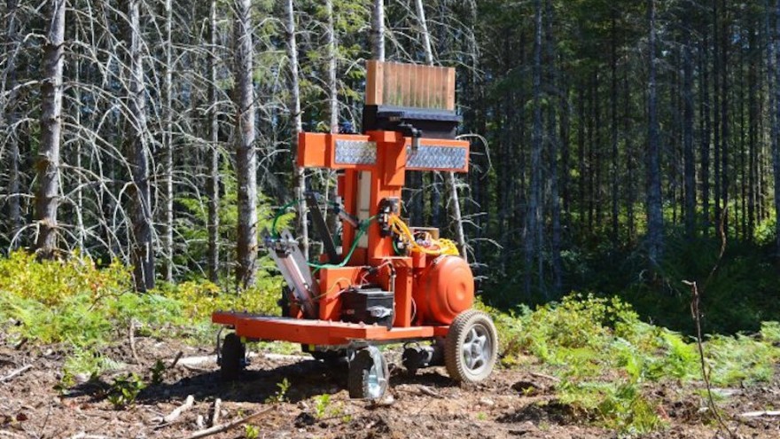 The TreeRover is an autonomous tree-planting robot. 