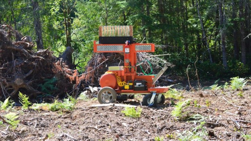 The TreeRover is an autonomous tree-planting robot. 