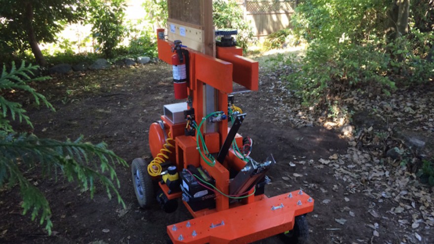 The TreeRover is an autonomous tree-planting robot. 