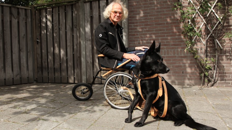 Design Academy Eindhoven student Archibald Godts considers the future of frail care where dogs become helpers to those too frail to care for themselves. 