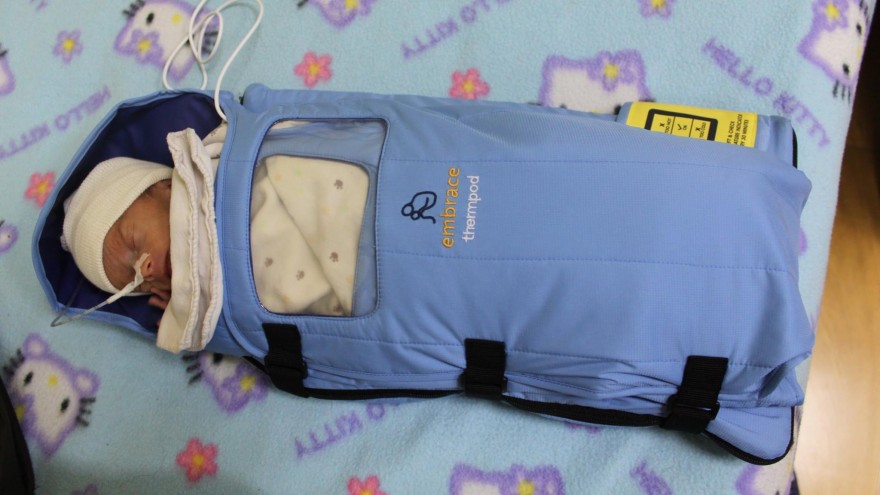 The Embrace Warmer is a low-tech incubator for low weight and preterm infants born in the developing world.