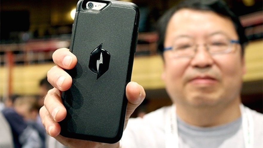 A phone case that powers a smartphone using wasted energy. 