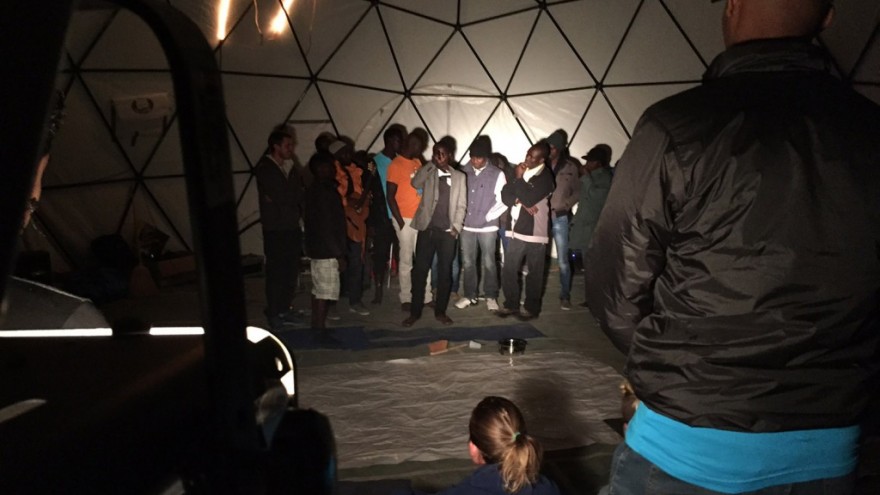 Good Chance is a theatre functioning as a meeting place for refugees.