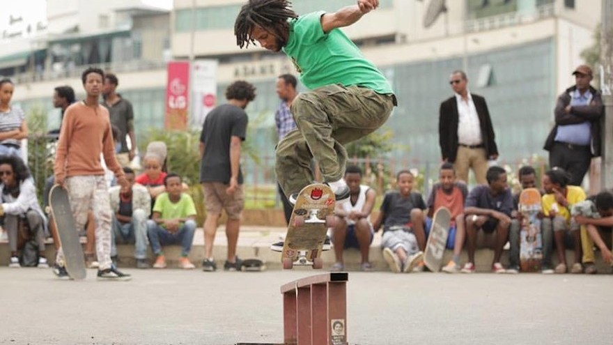Ethiopia Skate is an initiative that uses skateboarding to help youth make connections in Addis Ababa. Image: Ethiopia Skate