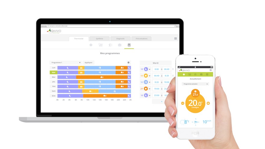 Qivivo Thermostat designed by 5.5 designstudio in Paris