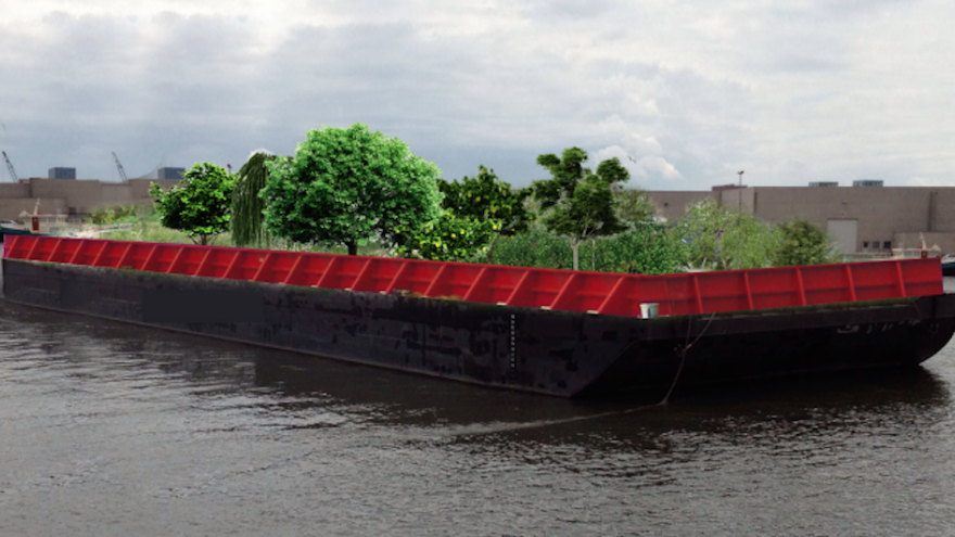 Swale floating food forest, New York