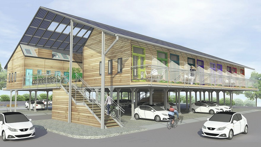 Pods designed to live above existing car parks 