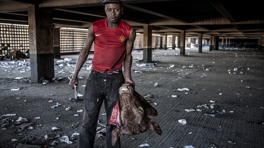 Informal butchers. "Wake up, This is Joburg" is a series of 10 books that tells the stories of the peculiar urban inhabitants of Johannesburg. Image: Mark Lewis