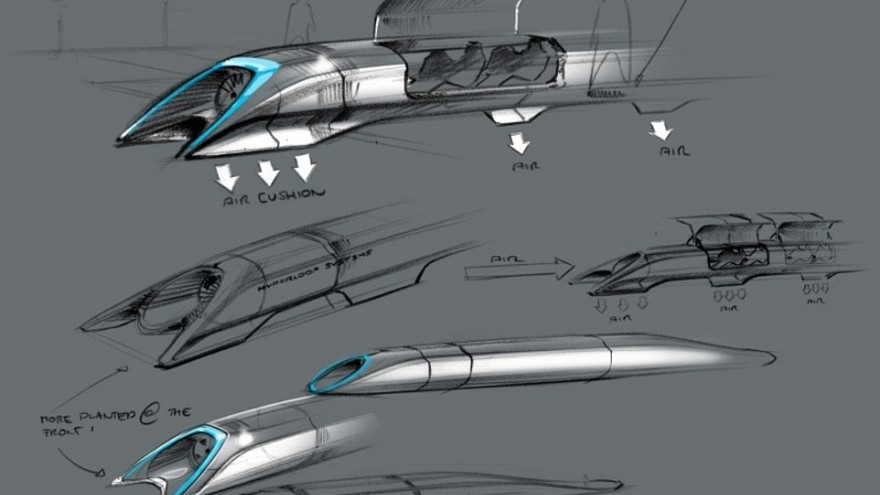 Concept drawing of Hyperloop