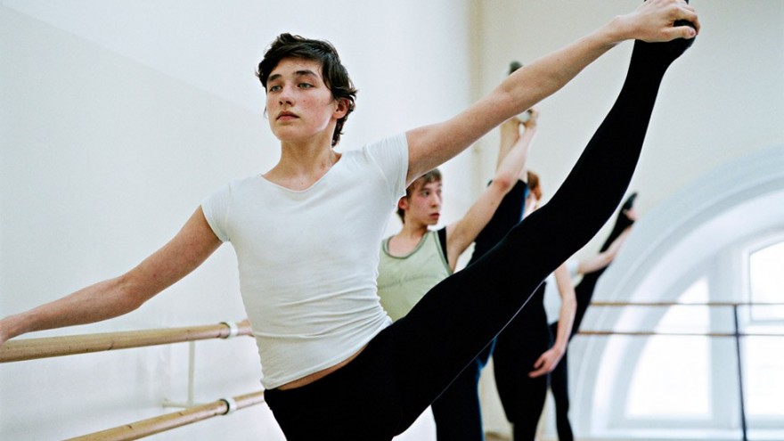 Older Vaganova dancers training