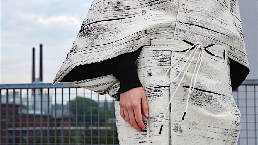 Design Academy Eindhoven graduate Wendy Andreu has developed a series of craft-inspired waterproof garments that are not sewn or cut into patterns