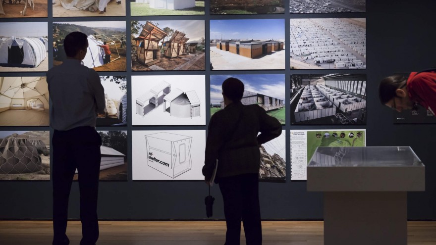Shelter design artworks on display