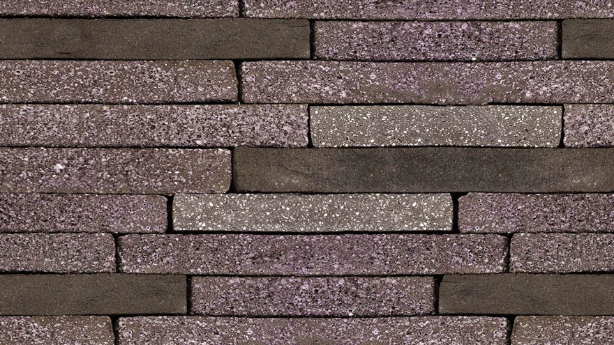 A wall of 'Aubergine' bricks