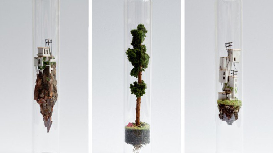 Micro Matter Miniature Sculptures in Glass Test Tubes by Rosa de Jong, Crafts and Ready-Made Design Award Winner