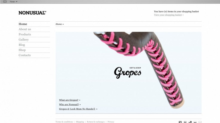 Gropes handlebar grips by Nonusual. 