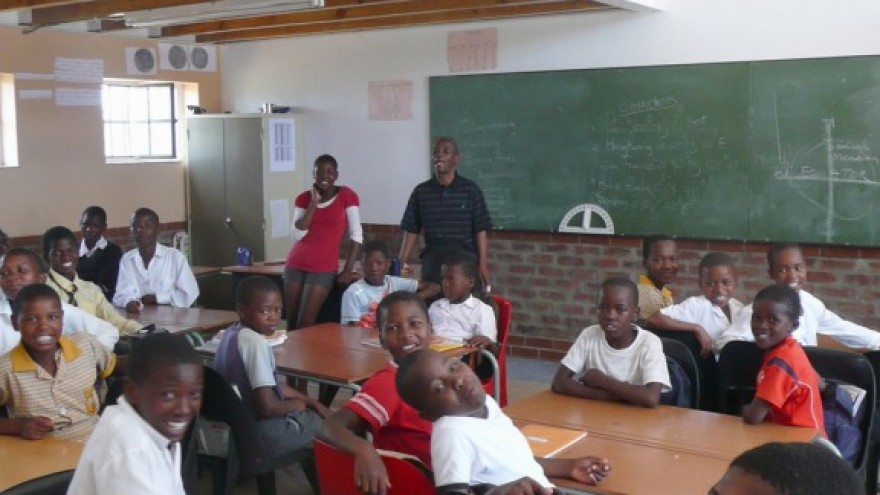 In the classroom. Photo: Steve Kinsler. 