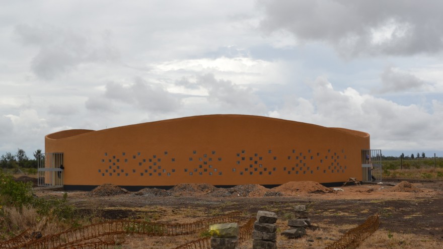 The buildings of Waterbank School in Kenyan harvest rainfall for the community