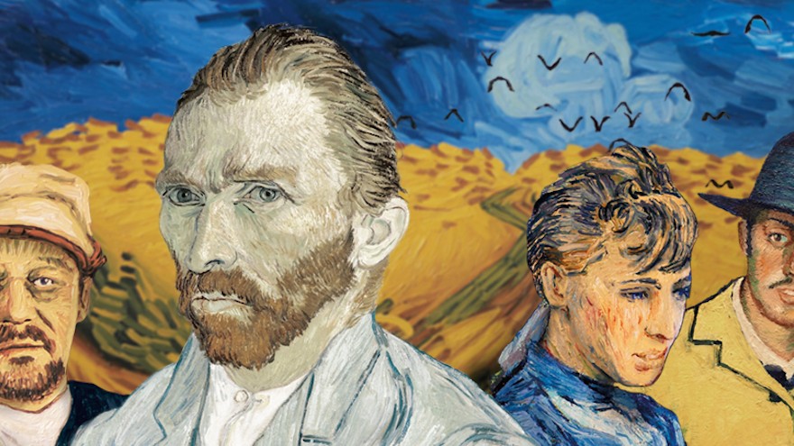 A frame from Loving Vincent, in Van Gogh's signature style