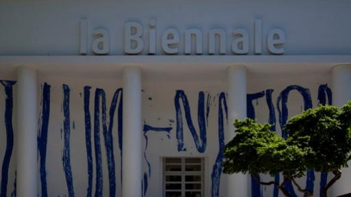 ILLUMI-NATIONS, façade of the Central Pavilion at Giardini. Photo: Josh Smith. 