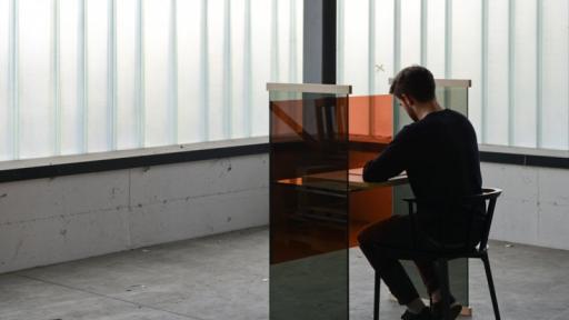 Diapositive desk by the Bouroullec Brothers for Glas Italia. 