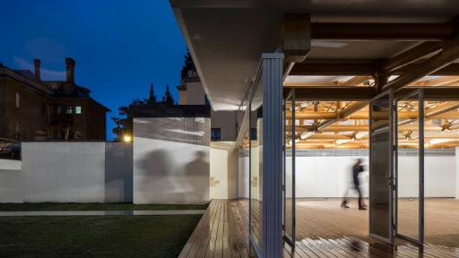 Paper pavilion by Shigeru Ban. 