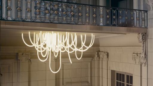 Les Cordes chandelier by Mathieu Lehanneur. Photo: Vincent Duault. 