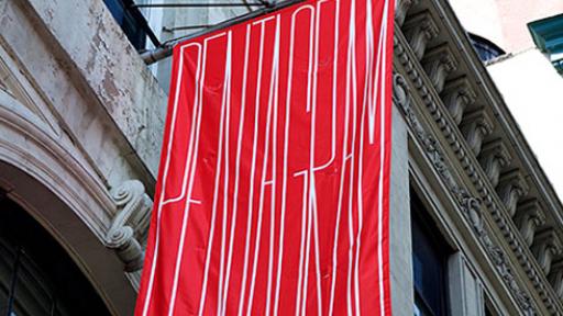 Pentagram banner by Michael Bierut. 