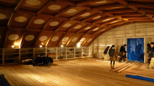 Kyoto University Temporary Studio by Shigeru Ban. 