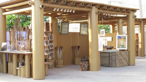 Design Souq cardboard pavilion by Shigeru Ban for the Abu Dhabi Art Festival. 