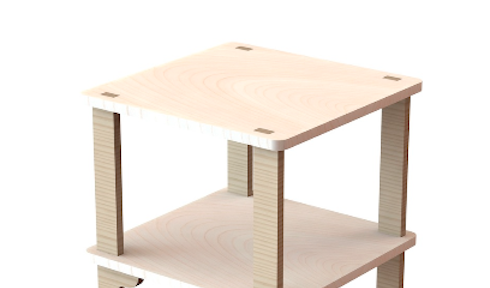 Side table by Unfayzd Design. 