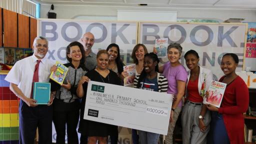 Design Indaba hands cheque over to Kannemeyer Primary School