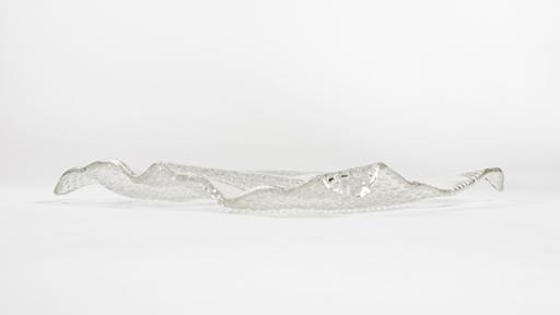 Studio MeDa makes a glass plate inspired by bubble wrap. Images: Studio Meddle