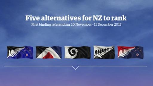 Five New Zealand flag redesign finalists. Image: govt.nz