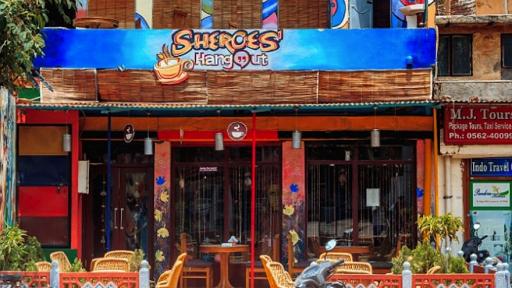 Located near the Taj Mahal in Agra, India, Sheroes Hangout is a café run by five women who have all survived acid attacks.  