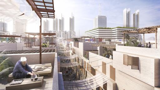 Egyptian government selects Foster + Partners to design the rundown Maspero Triangle District on the banks of the river Nile in downtown Cairo.