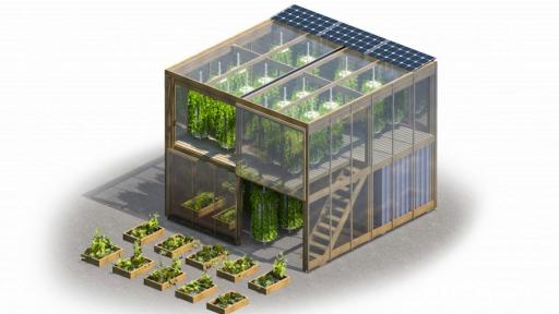 With this design, an instructions booklet and a set of flat-pack pieces that can be easily fitted together are all you need to start farming in the city.